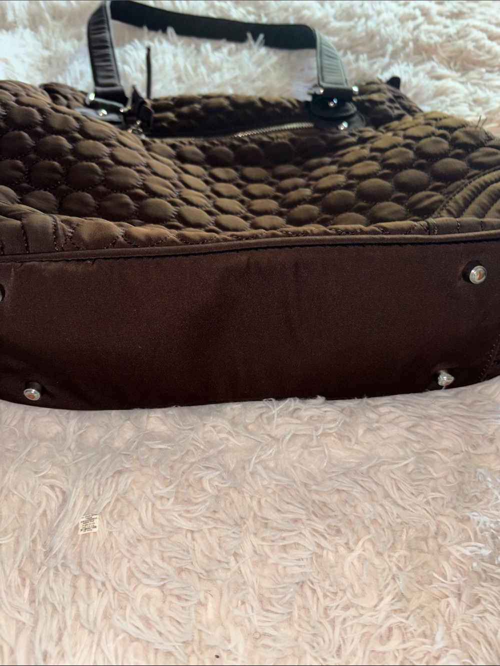 Vera Bradley Quilted Circle Tote in Dark Brown - Picture 9 of 10